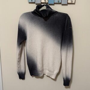 WISPR by Brodie Women’s Black and Cream Ombré Sweater / Size S / Cotton Blend